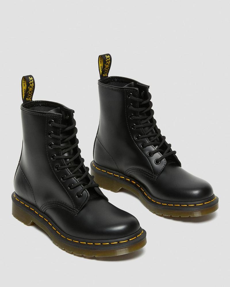 Dr Martens 1460 Smooth Leren Veterlaarzen Dames Zwart | NL 56OKI